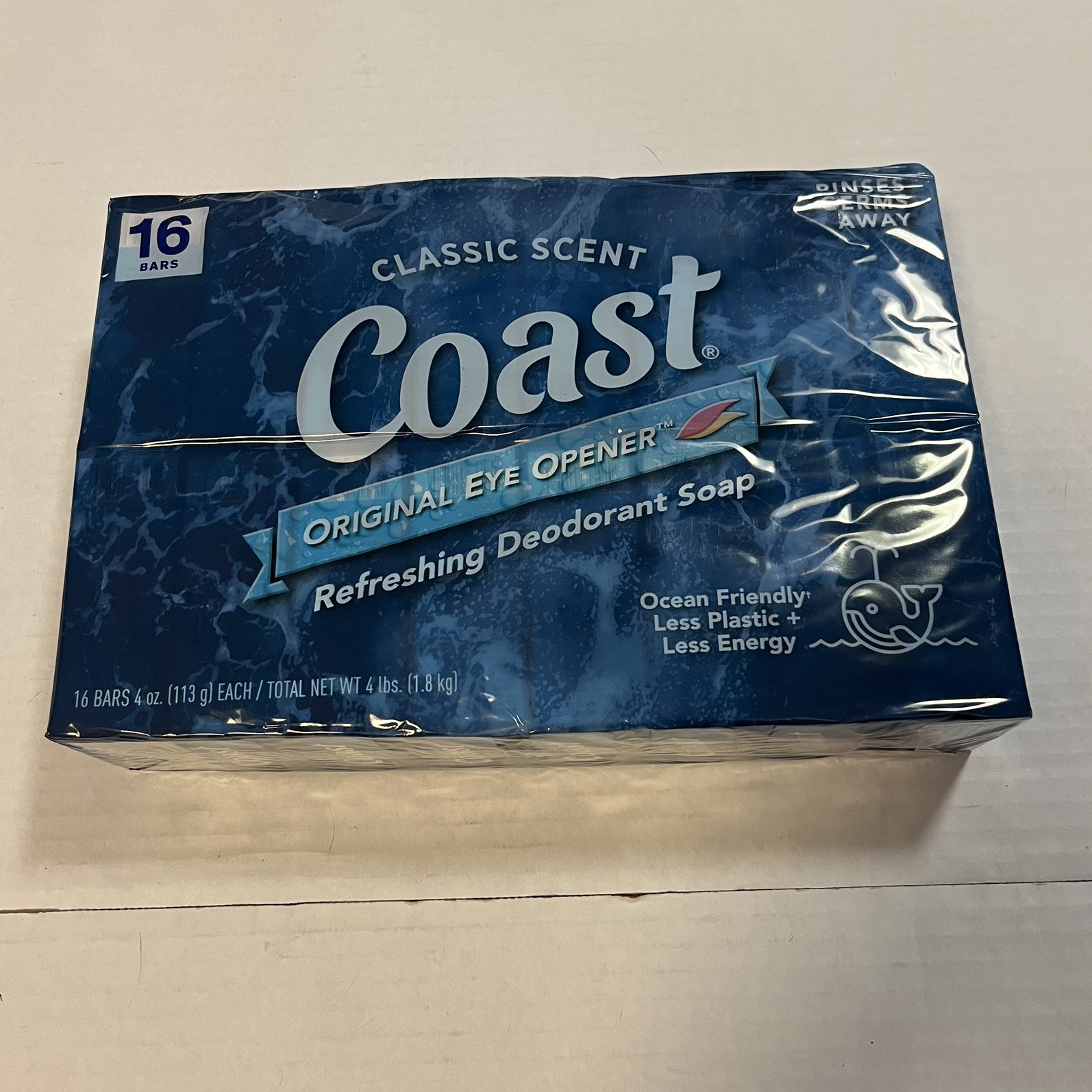 Coast Classic Original Scent Bar Soap, 4 Oz Ea, 16 Bars, 4 lbs of Soap NEW NIP