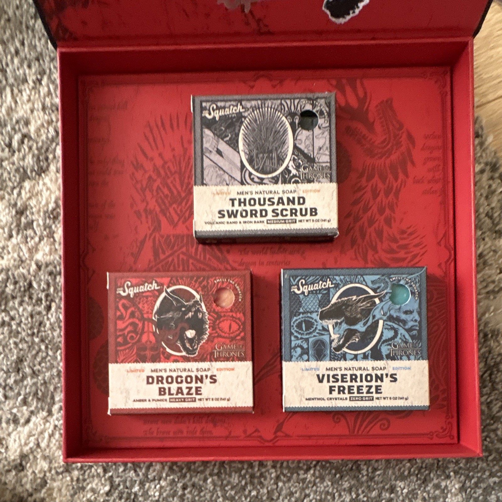 Dr. Squatch Game of Thrones Men’s All Natural Assorted Soap Set 3 Bar Multipack