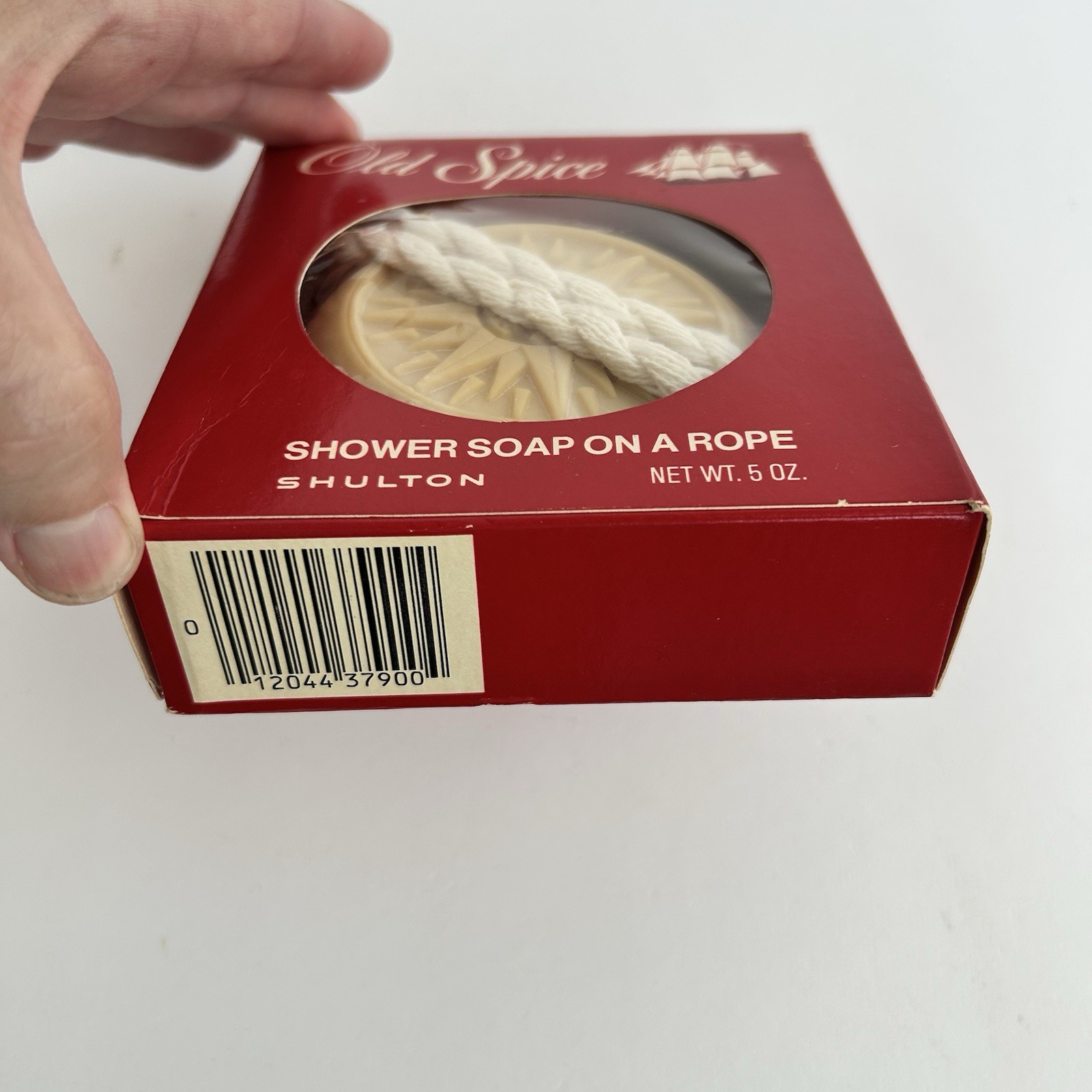 Vintage Old Spice Shower Soap on a Rope 5 oz Shulton Made USA Boxed Compass Logo