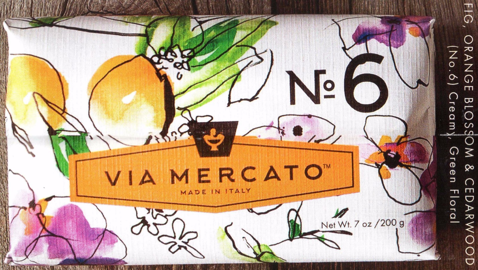 Via Mercato Soap Bars 200 gram No.1 – No.9 Italy Choose Your Scents, Free Ship