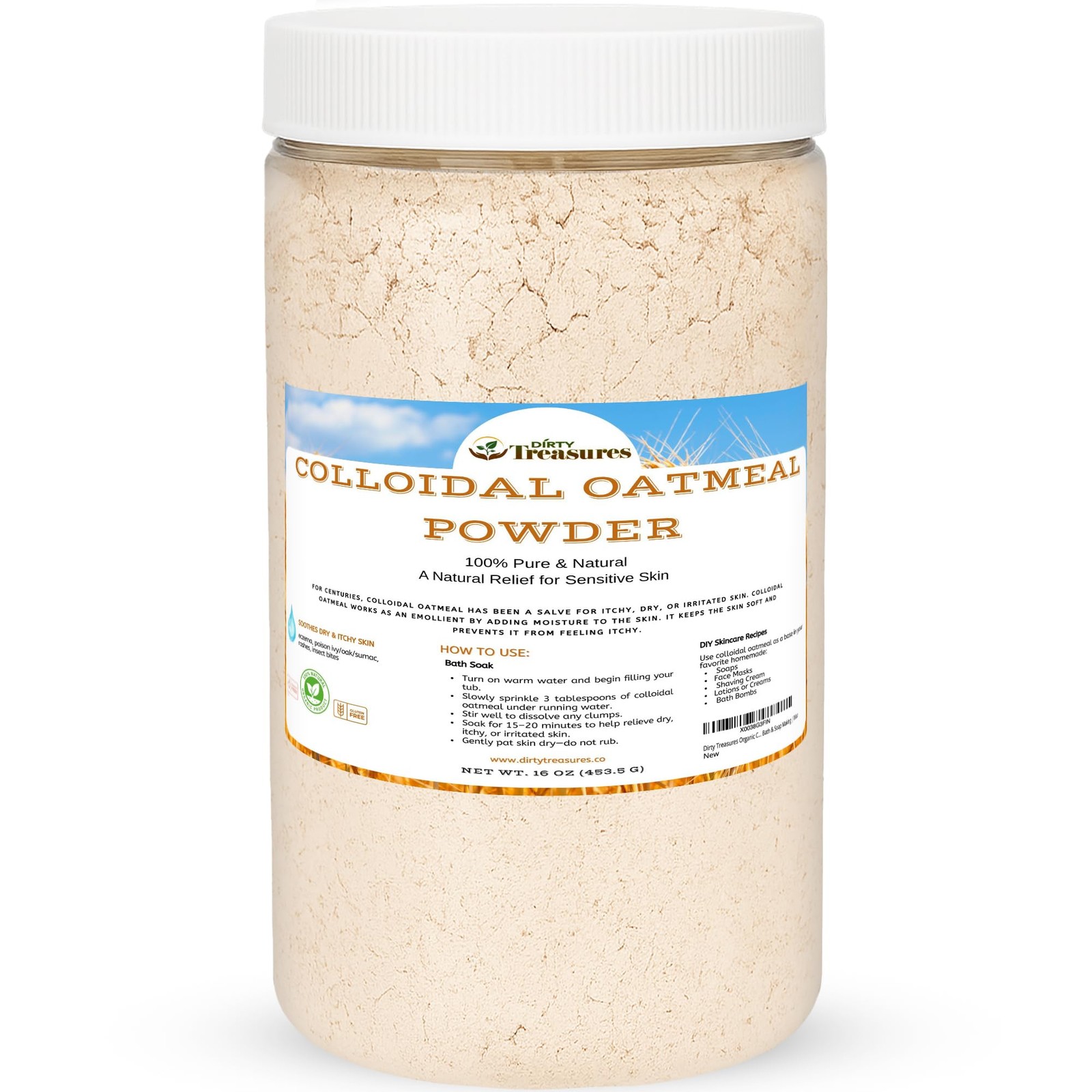 Colloidal Oatmeal Bath | Eczema & Itchy Skin Relief 16oz Baby Safe Natural