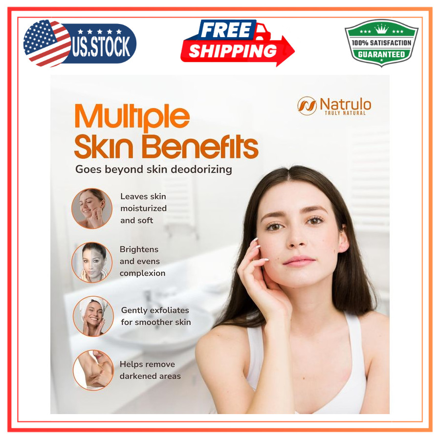 Natrulo Persimmon Soap Bar for Body Odor Control Â?? Purifying Deodorizing Body
