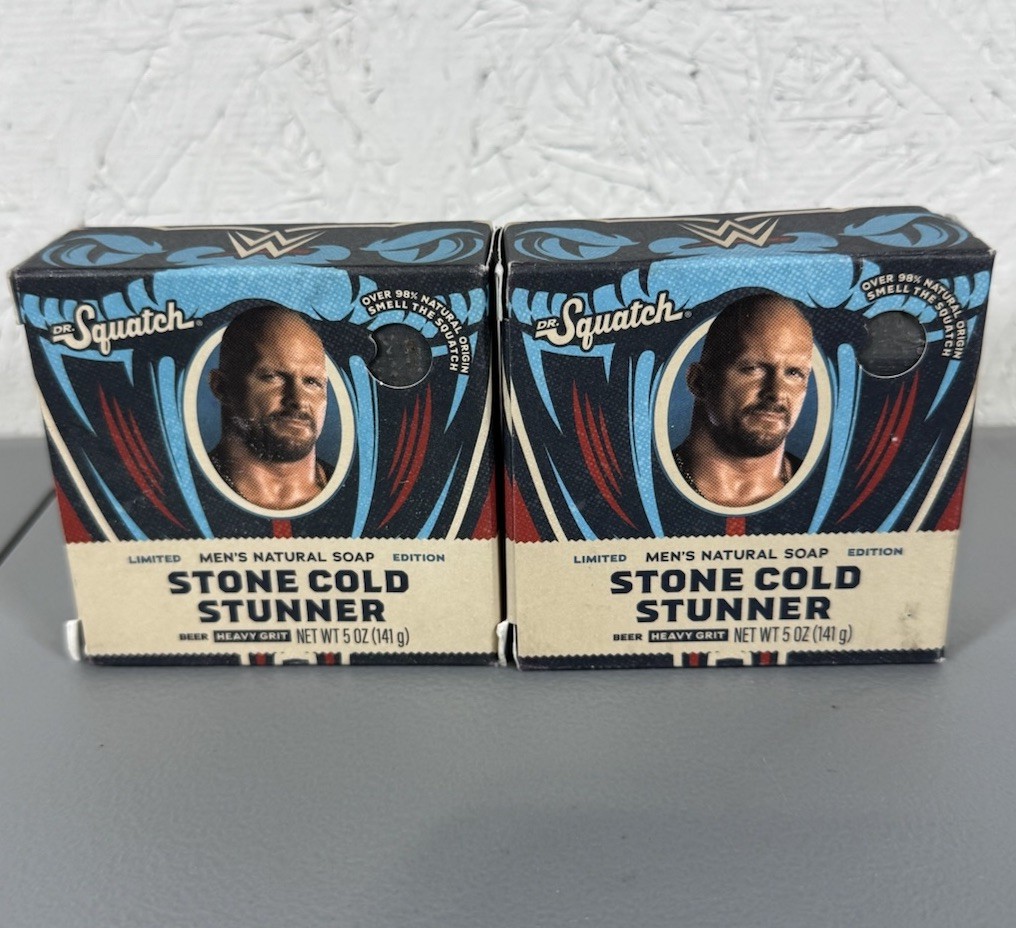 (2 PACK) Dr. Squatch Men’s Natural Soap – Stone Cold Stunner, 5 oz