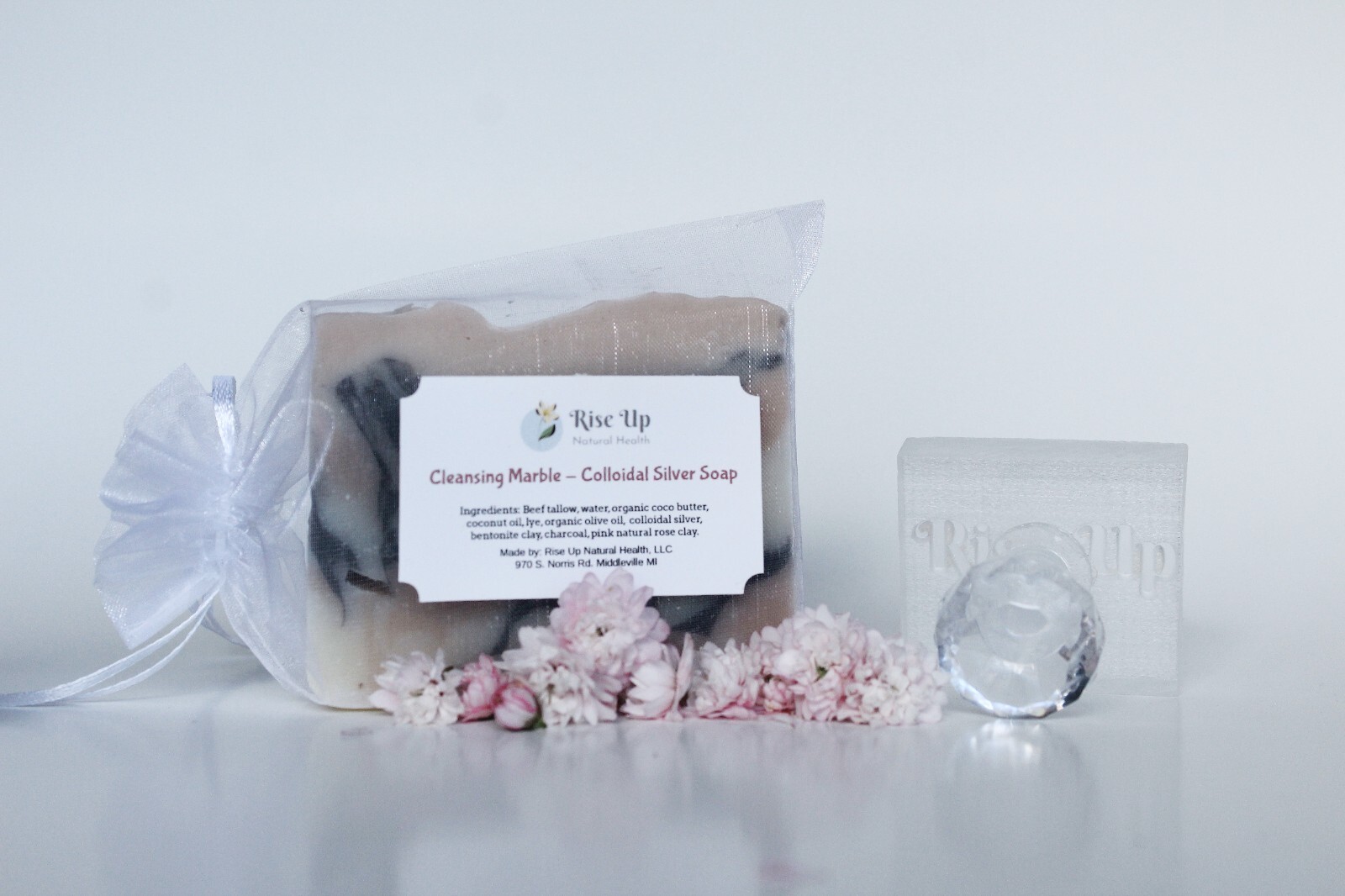 Colloidal Silver Soap with Bentonite Clay and Charcoal Unscented 3 bars