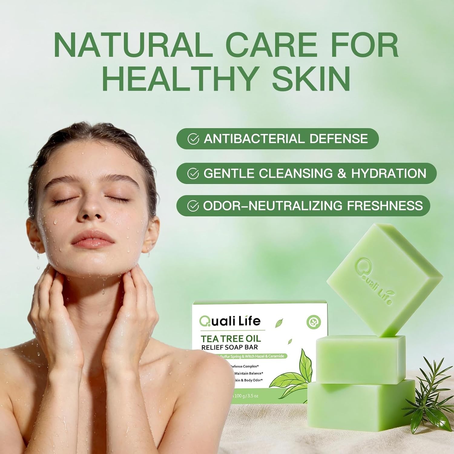 Tea Tree Soap – Gentle Relief Soap Bar for Antifungal with Tea Tree Oil – Addres