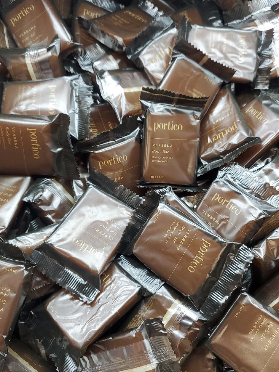 50x Portico Verbena Body Bar Facial Soap Bars 1 oz. Wyndham TRAVEL SIZE HOTEL