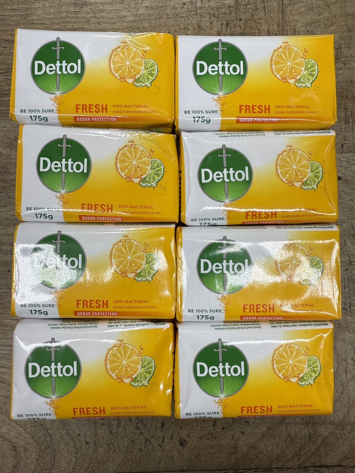 Dettol Bar soap FRESH Anti Bacterial 8 Bars 175g Each