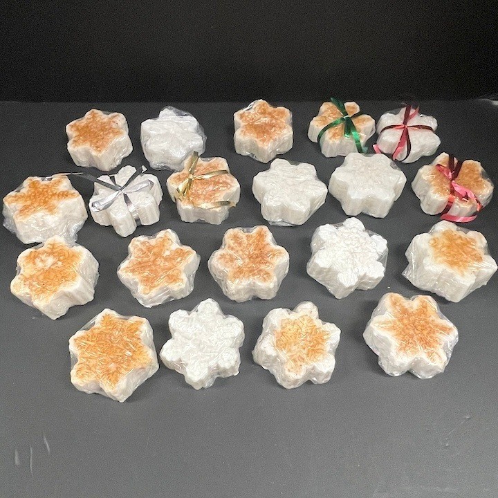 20 Individually Wrapped Handcrafted Snowflake Shea Butter Soaps