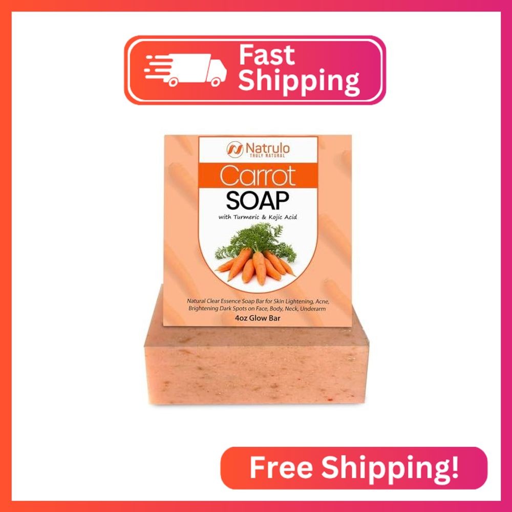 Carrot Soap for Skin Brightening – Natural Carrot Soap Bar for Spots on Face, Bo