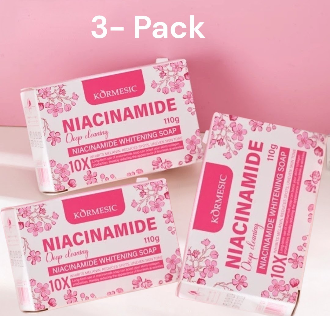 3-pk Niacinamide Brightening Soap Anti-Dark Spot Cleanser, 110g [USA Stock]