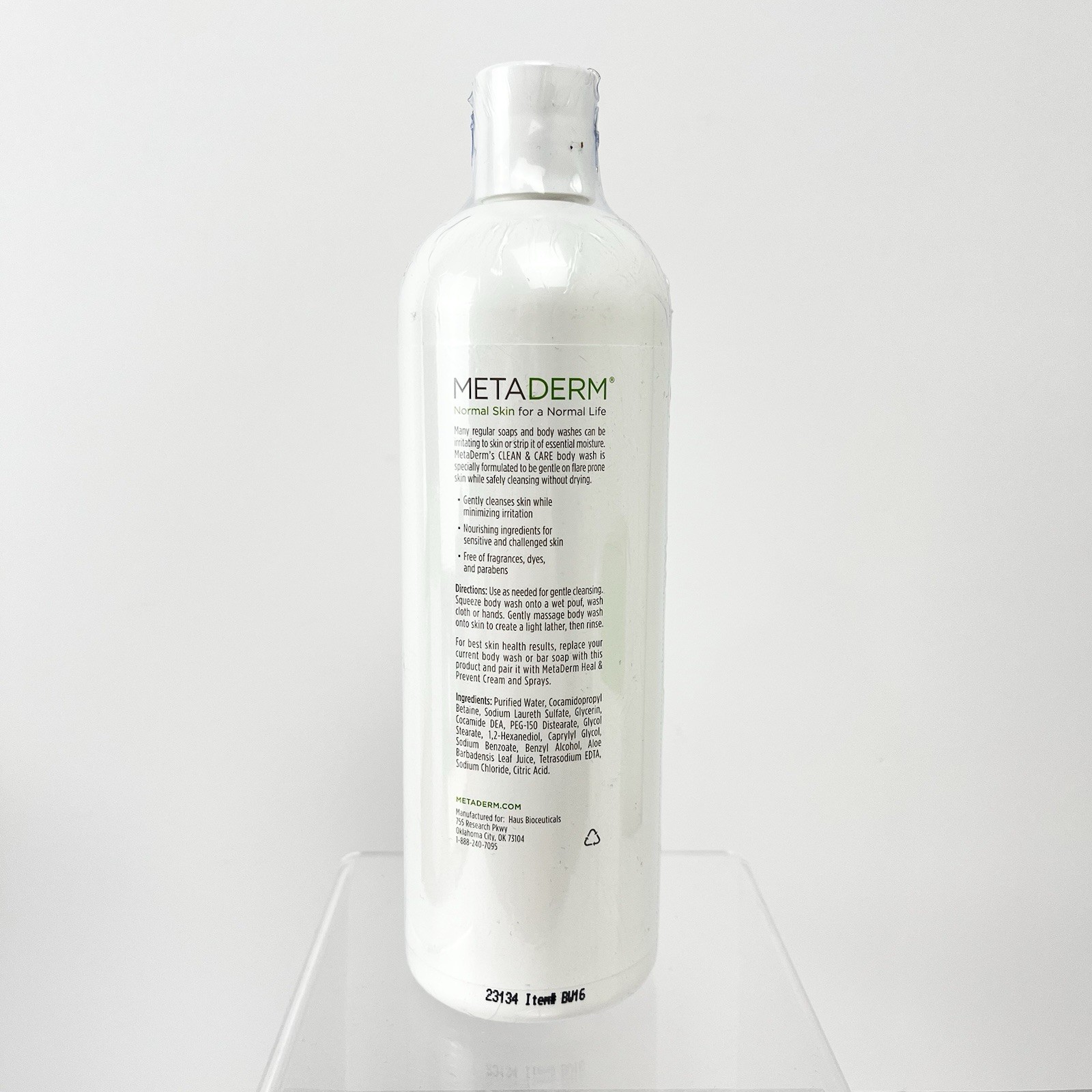 NIB Sealed 2 MetaDerm Clean & Care Body Washes – 16 Fl Oz – Eczema Dry Skin