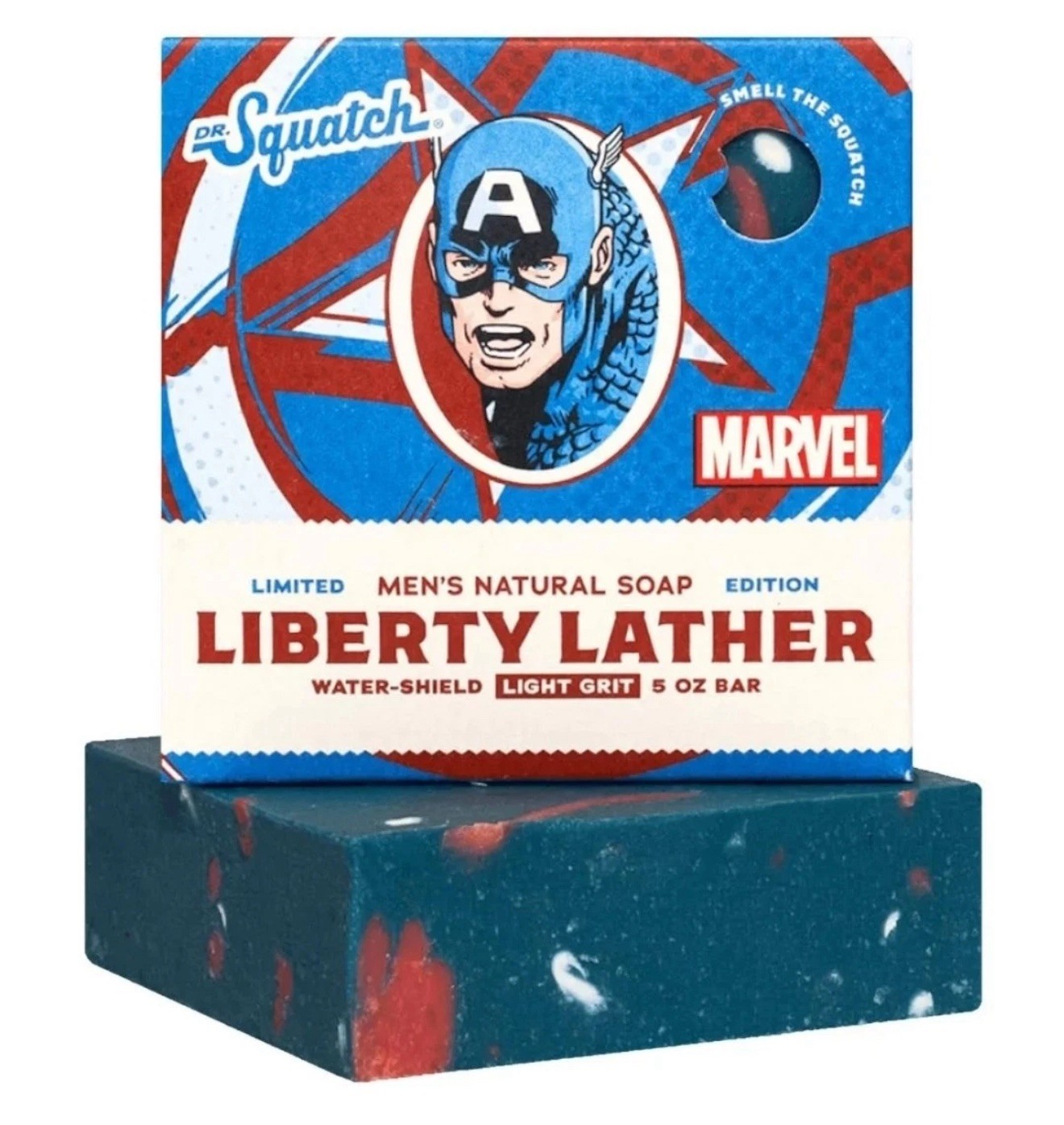Dr. Squatch – Liberty Lather (Captain America) LIMITED EDITION Soap Bar