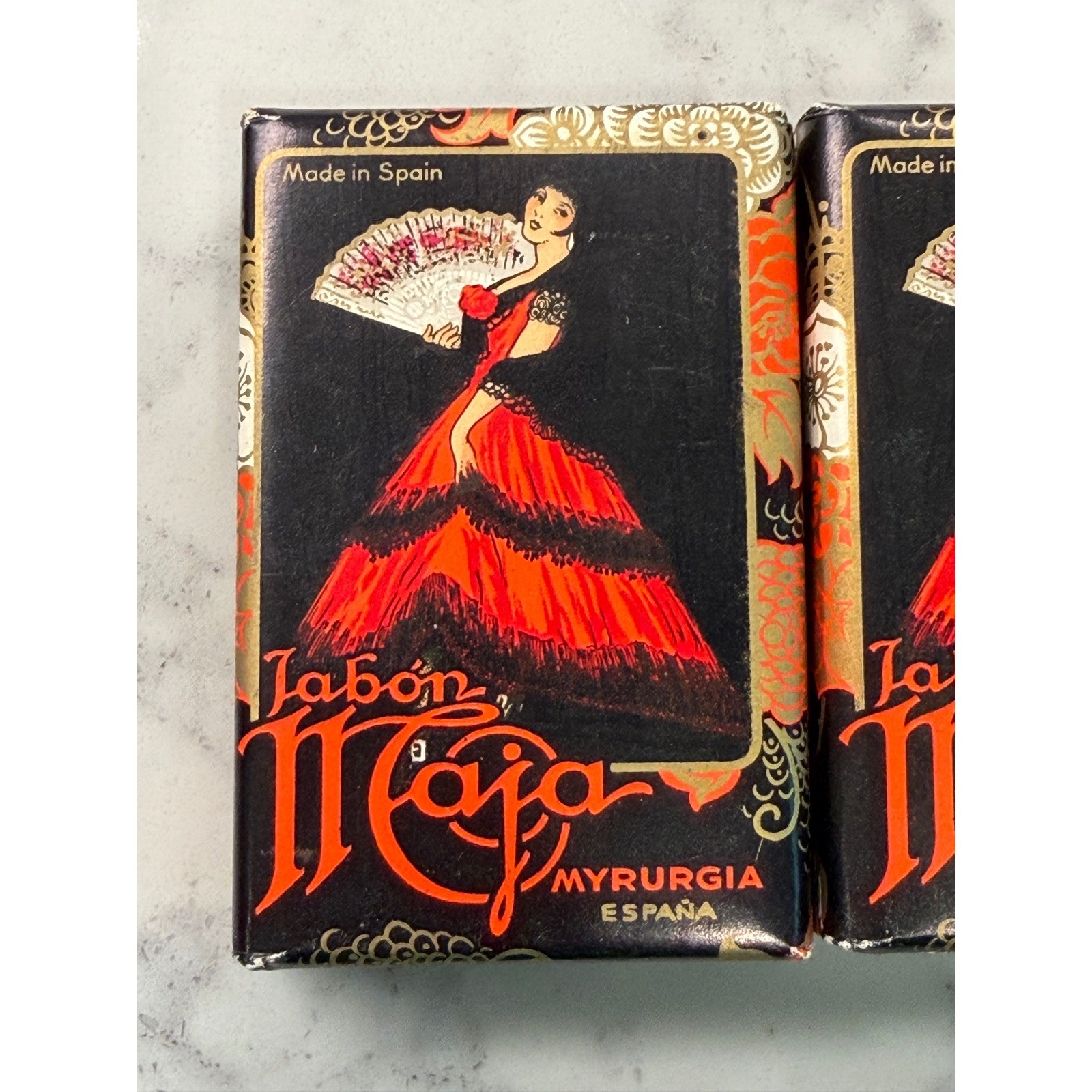 Vtg Maja Jabon Myrurgia Soap Gift Set 3 Bars Made in Spain Unopened 3.125oz Box