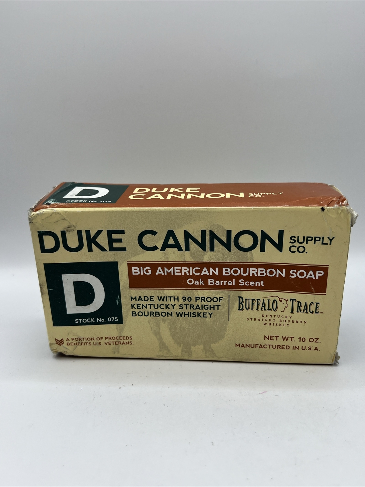 New D C Big American Bourbon Soap for Men 10oz Bar Oak Barrel Scent