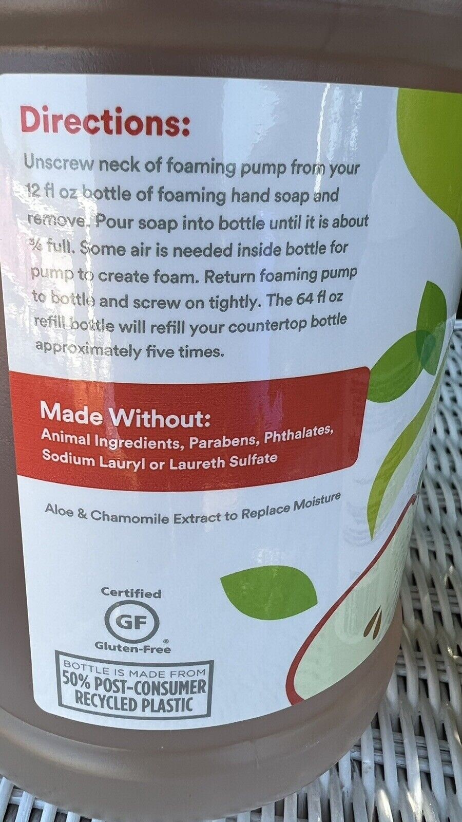 365 Whole Foods Anjou Pear Foaming Hand Soap Refill 64 oz BUNDLE with 12 oz Pump