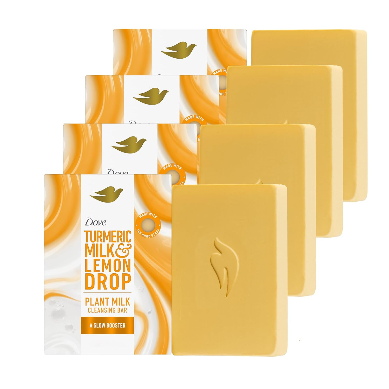 Turmeric Milk & Lemon Cleansing Bar Soap 4 Count 5 oz Gentle Cleanser