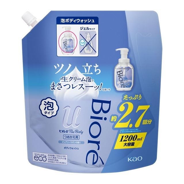 Bioreu The Body Foaming Shampoo, Purely Soap Scent, Refill, 1200ml