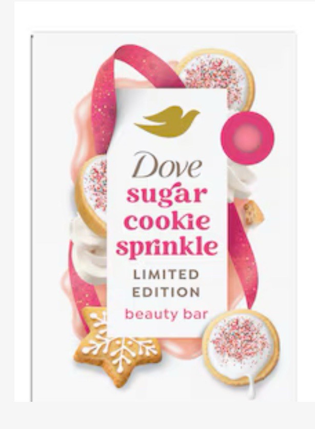 Dove Holiday Treat Limited Edition Sugar Cookie Sprinkle SINGLE BAR SOAP 3.75 oz