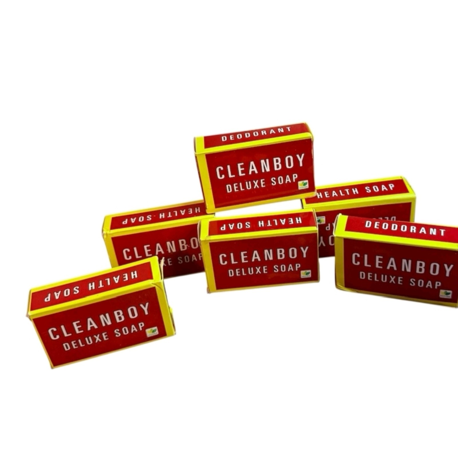 CLEANBOY Deodorant Soap Bar for Men Red Yellow Rectangular Body Bar