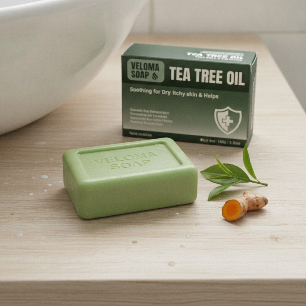 Veloma Antifungal Soap,Veloma Soap,Soothing Tea Tree & Eucalyptus, Deep Pore Cle