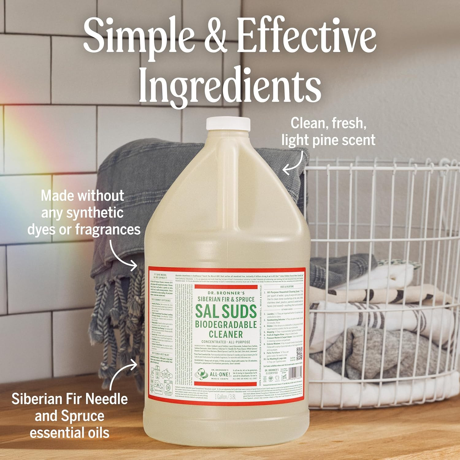 Dr. Bronner’S Pure-Castile Magic Soap Variety Pack & Sal Suds Biodegradable Clea
