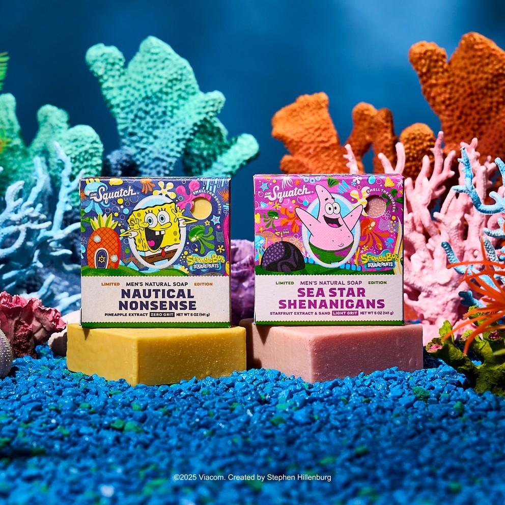 Dr Squatch x SpongeBob SquarePants & Patrick 4-Pk Limited Edition Soap