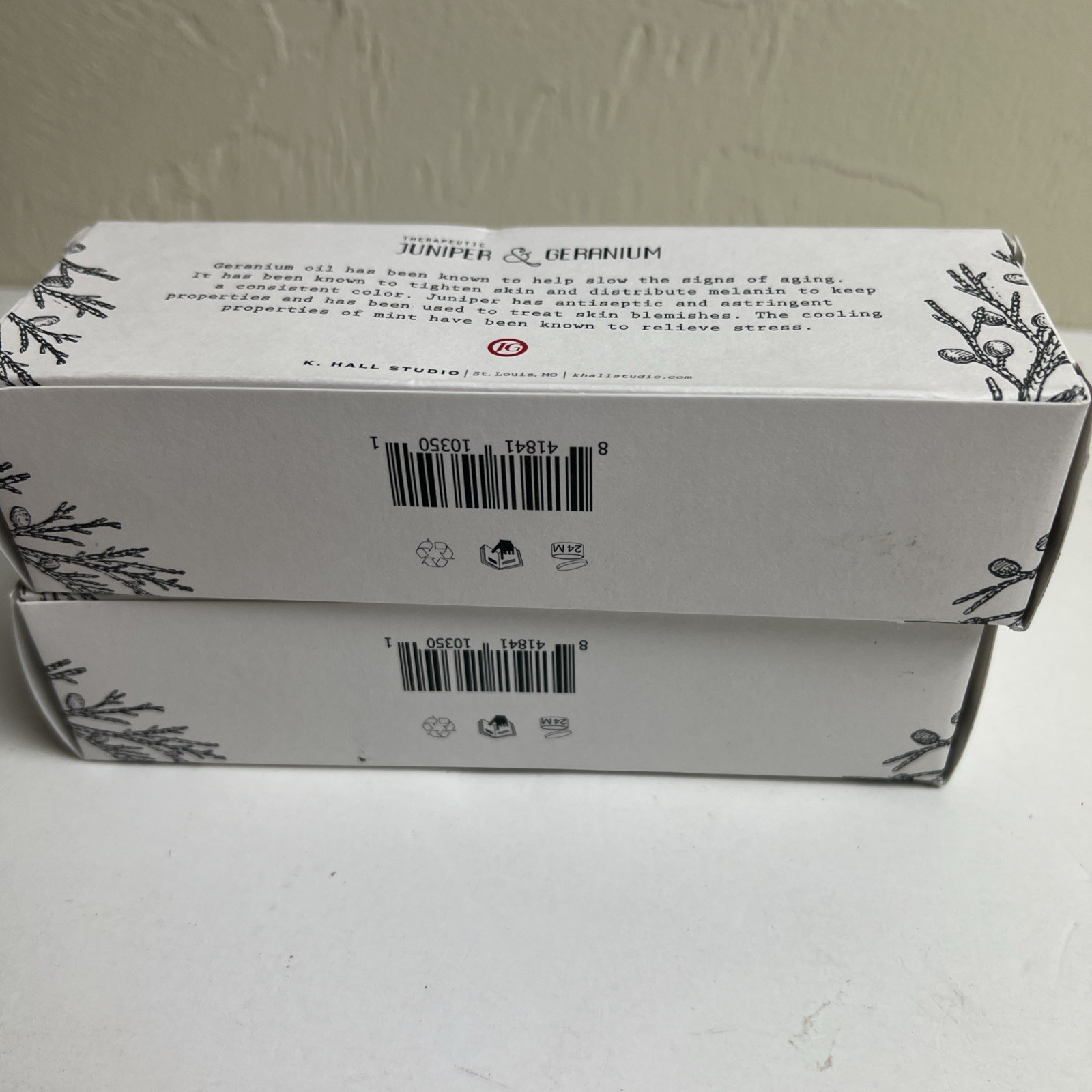 2 U.S. APOTHECARY Therapeutic Juniper & Geranium Hand & Body Cream 3.4 oz 100 ml