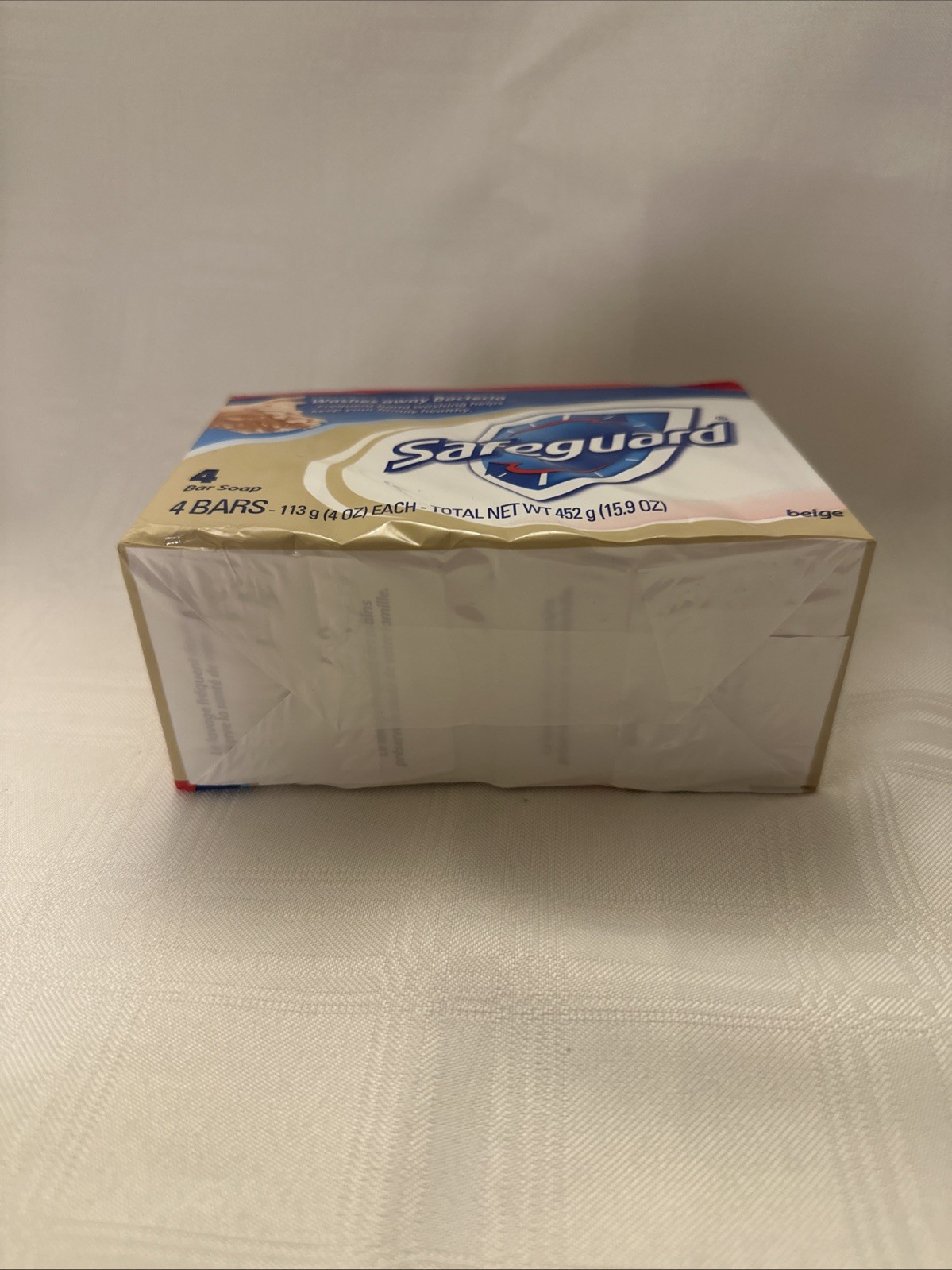 Safe-Guard Antibacterial Deodorant Bar Soap, Beige, 4 Oz, Pack of 4