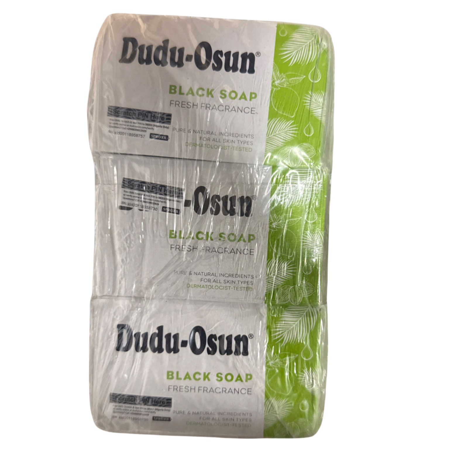 5 Pack Dudu-Osun Black Soap Fresh Fragrance Natural Bar New