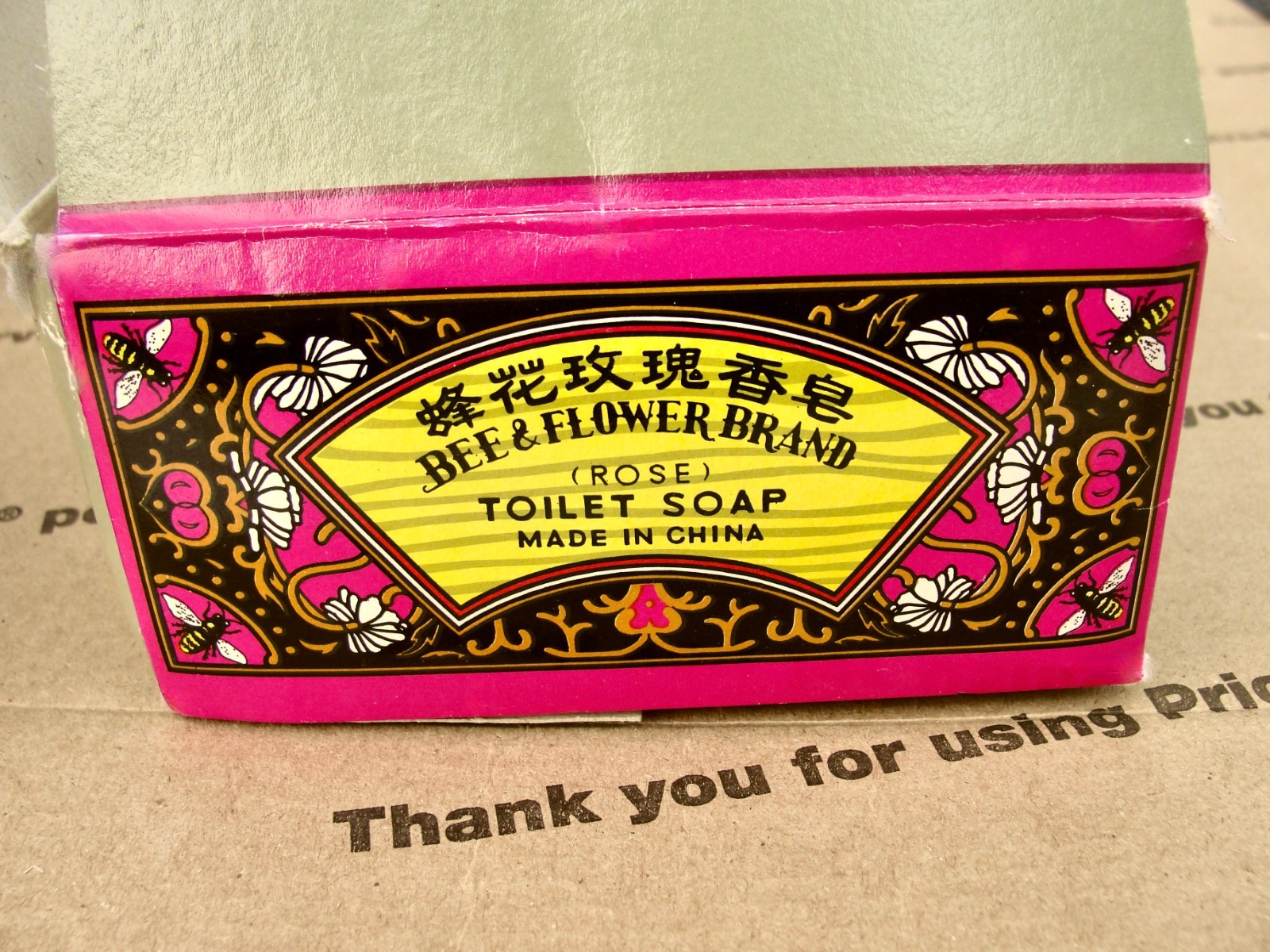 11 Pack Case – Bee & Flower Rose Scent, Vintage Body Soap FREE SHIPPING