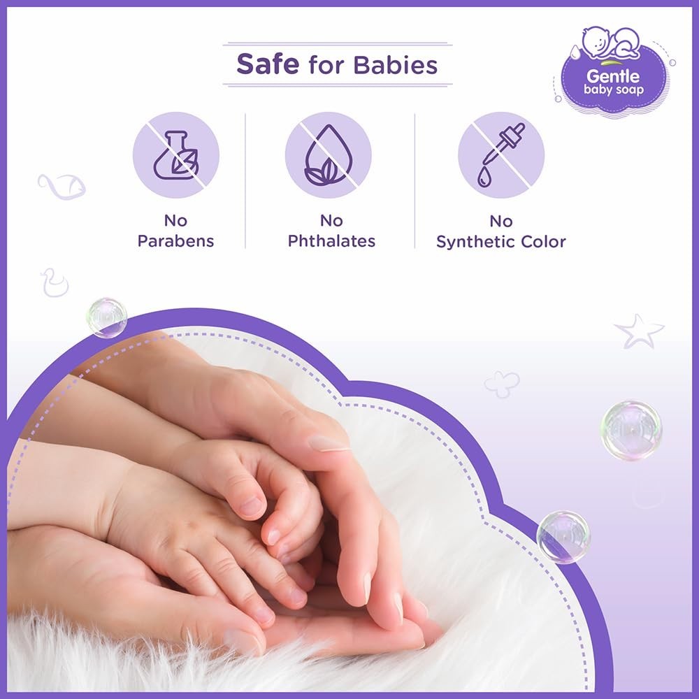Himalaya Gentle Baby Soap 75g x 4 | Almond & Olive Oils | Doctor Recommended