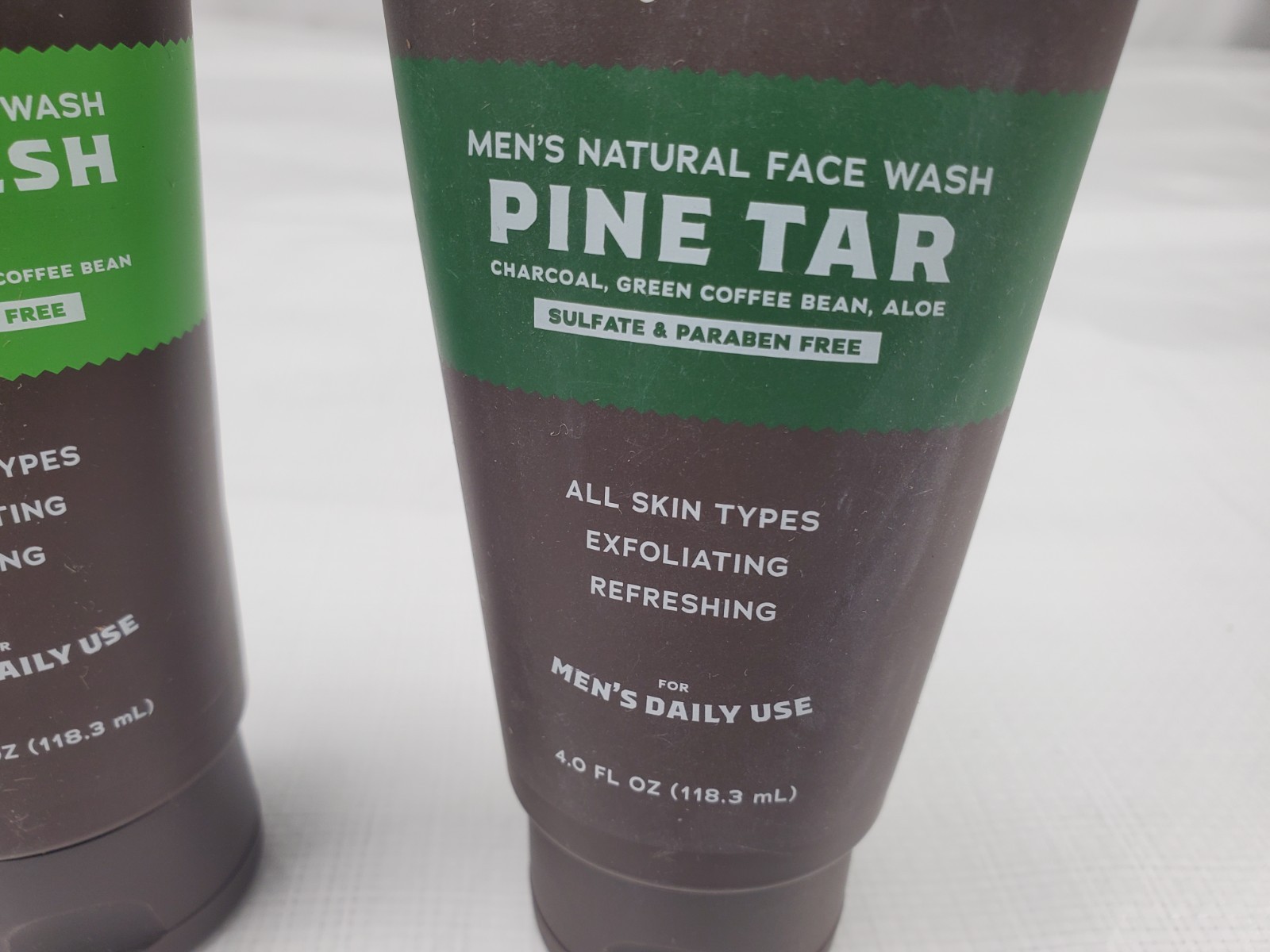 Dr Squatch Face Wash Exfoliating -3 Pack New- Pine Tar Cool Fresh Aloe Falls