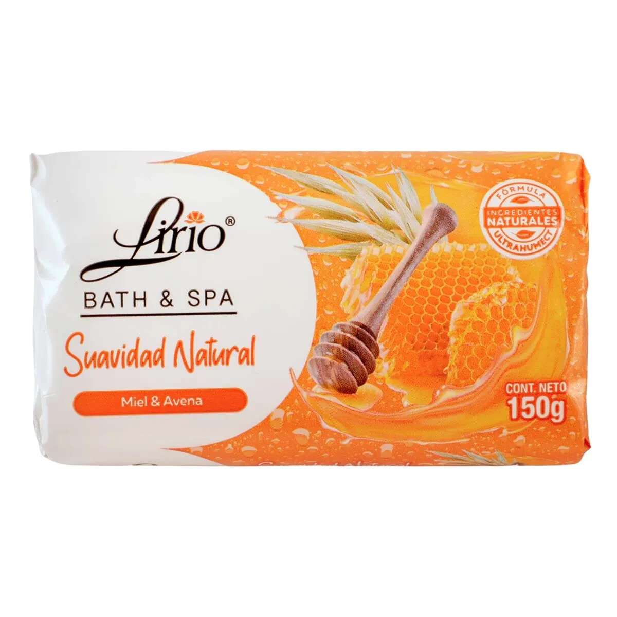 12 x Lirio Miel y Avena (Honey & Oats) Bath & Spa Soap Suavidad Natural 150g EA