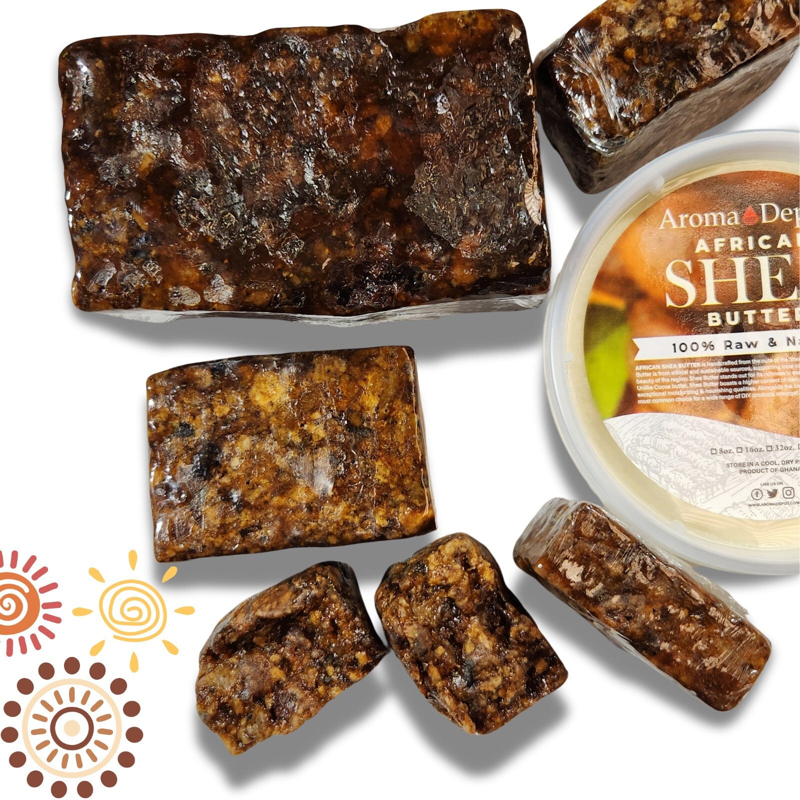 Raw African Black Soap Bar 2 oz. 100% Raw Organic Natural Unrefined Wholesale
