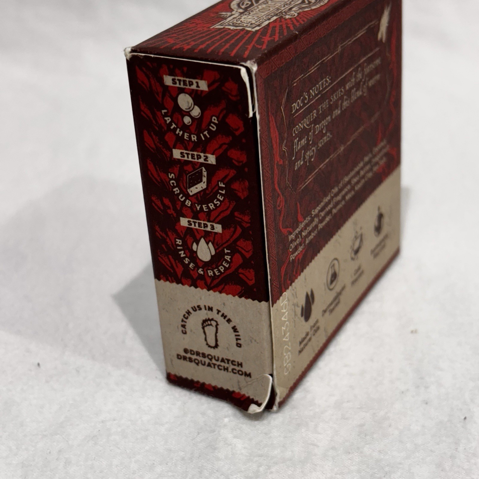 DR. SQUATCH MENS NATURAL BAR SOAP 5 oz 5 PACK W/ Limited Edition Dragon’s Blaze
