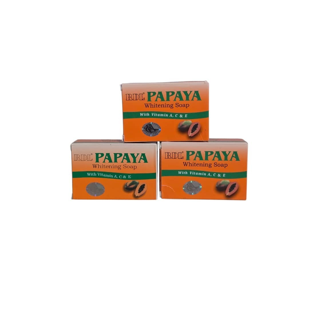 X3 RDL Papaya All Natural Whitening Soap with Vitamin A, C ,E – 3pcs USA Stock