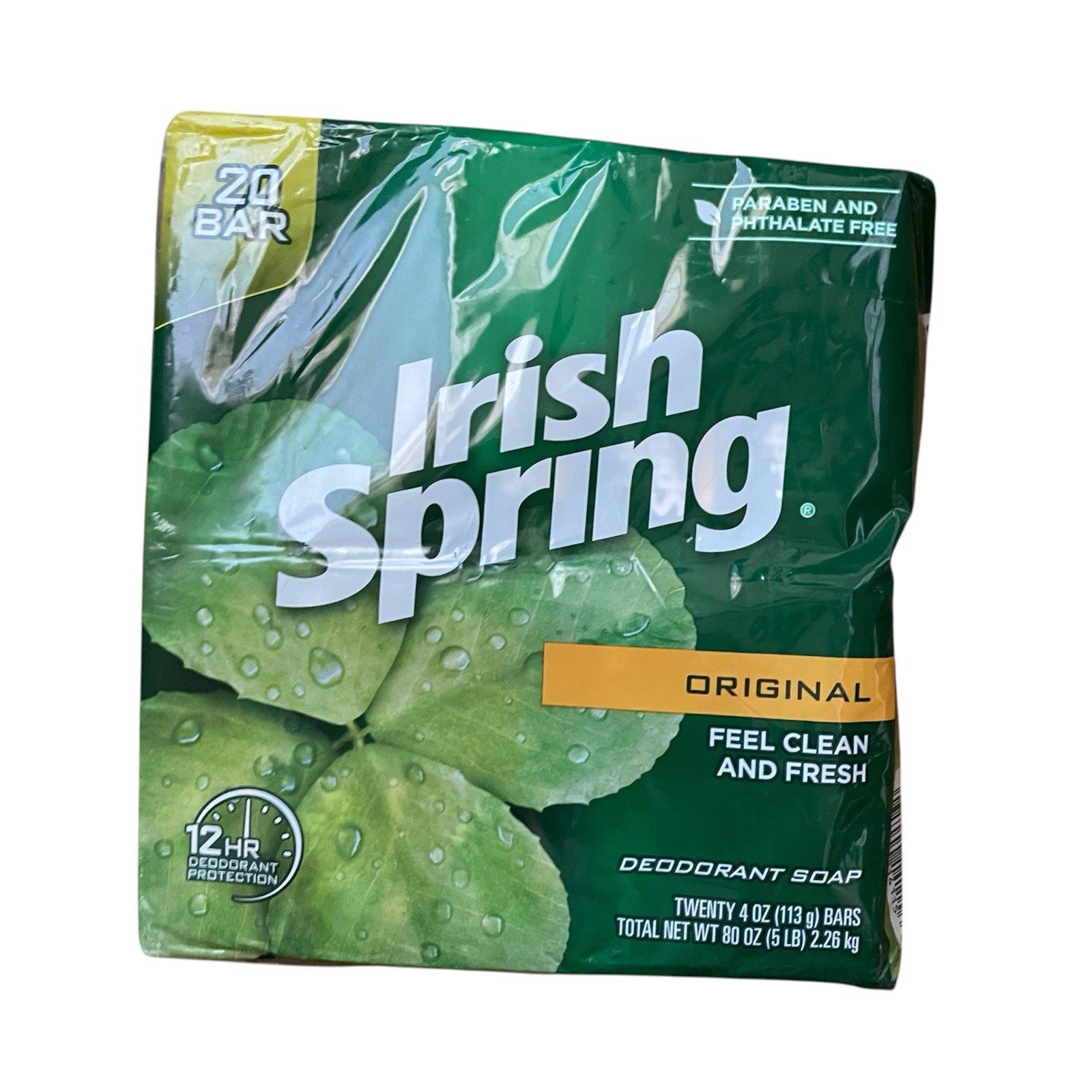 Irish Spring Bar Soap 20 Pack Old Formula No Linseed 3.7 oz Bars Sealed 74 oz