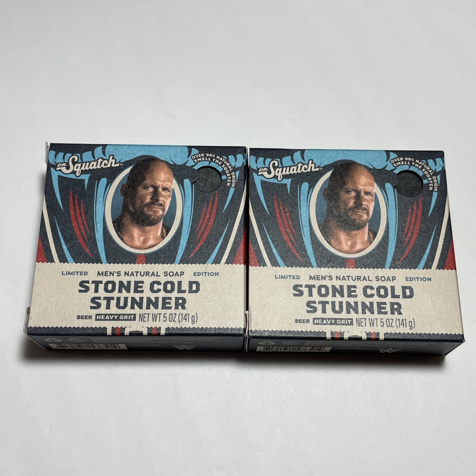 (2 BARS) Dr. Squatch Men’s Natural Soap – Stone Cold Stunner 141gEACH Heavy Grit