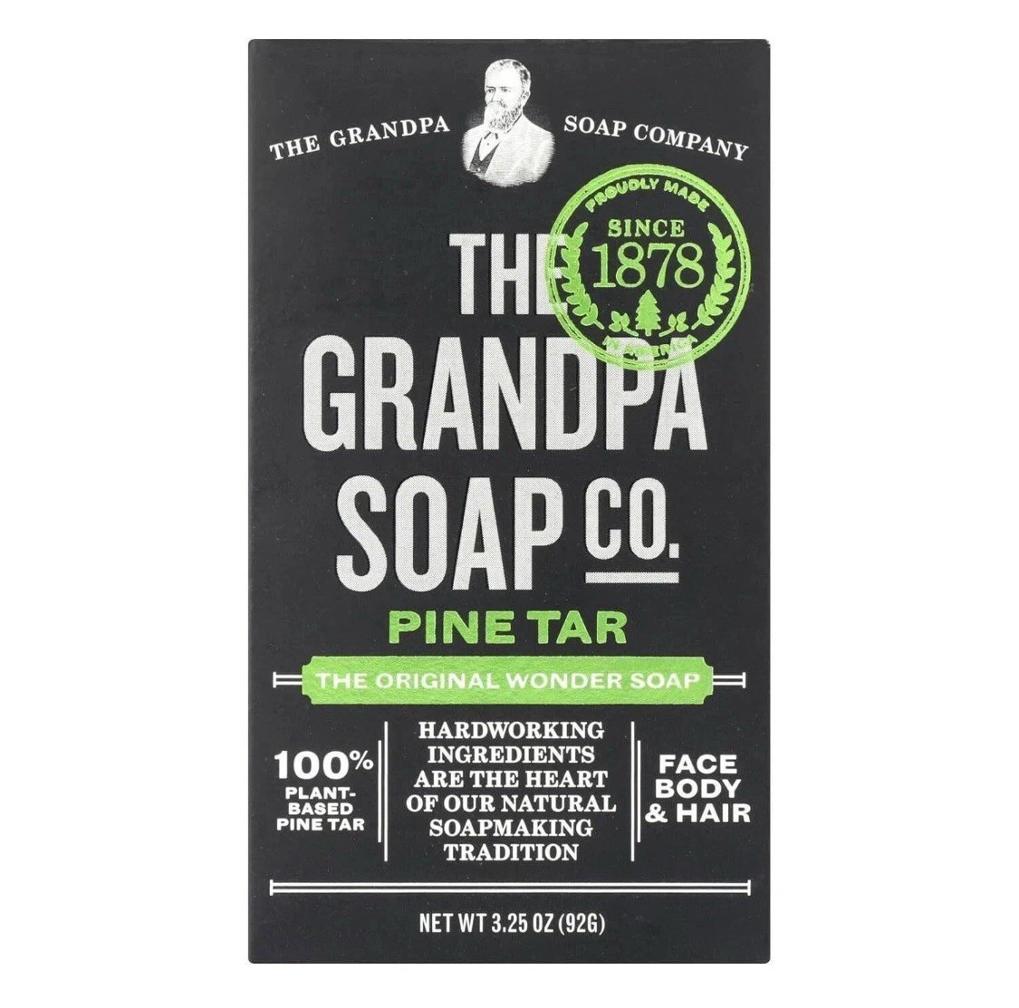 Pine Tar Bar Soap by The Grandpa Soap Company (4.25oz) The Original Wonder Soap