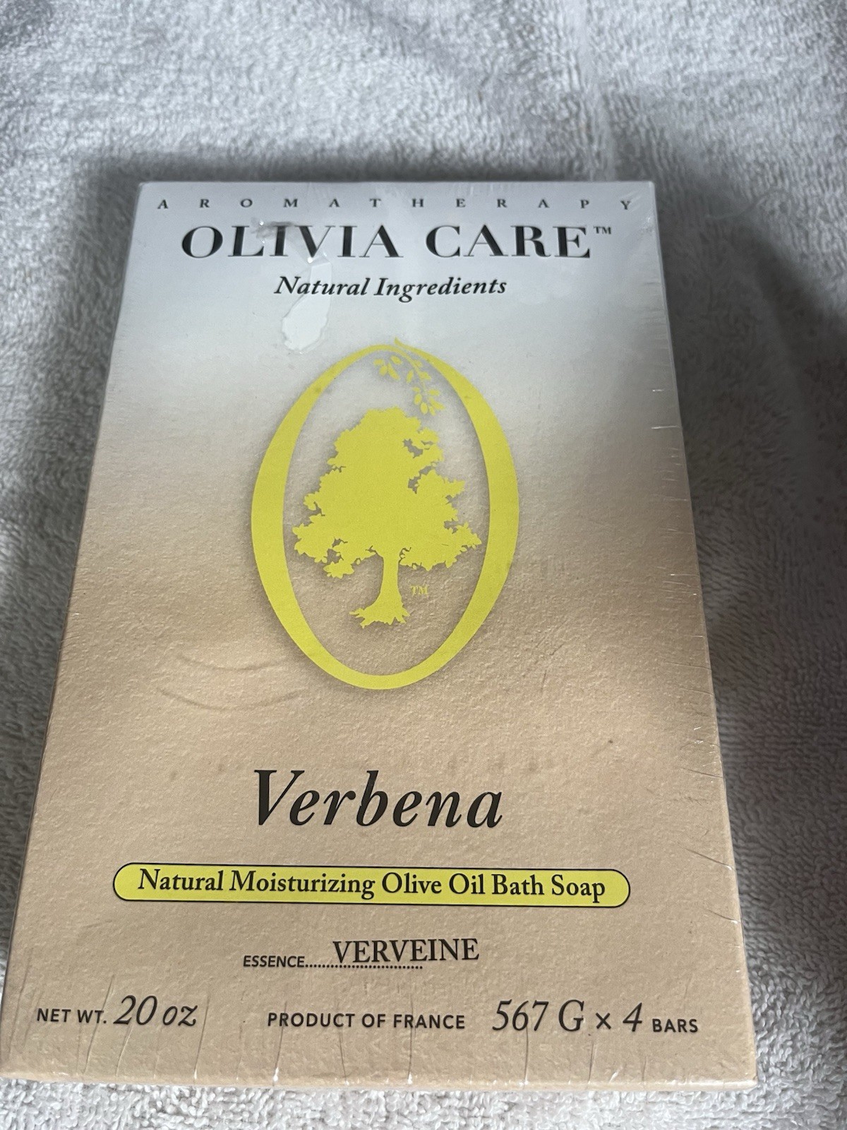 Olivia Care Natural Bath & Body Bar Verbena Verveine Soap 4pack 20oz New Sealed