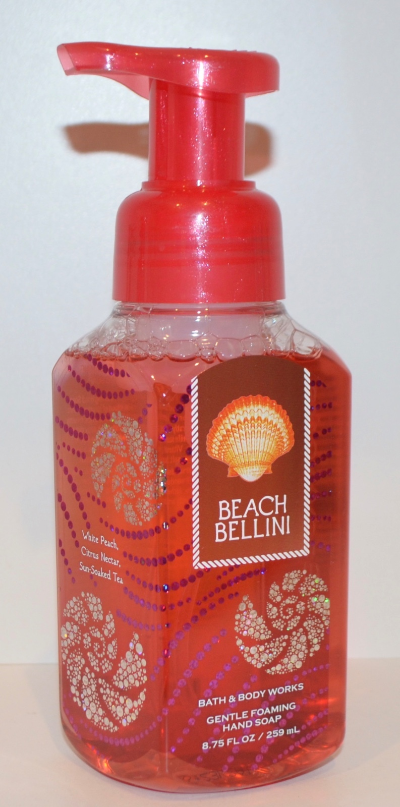 LOT OF 3 BATH & BODY WORKS BEACH BELLINI GENTLE FOAMING HAND SOAP WASH FOAM 8.75