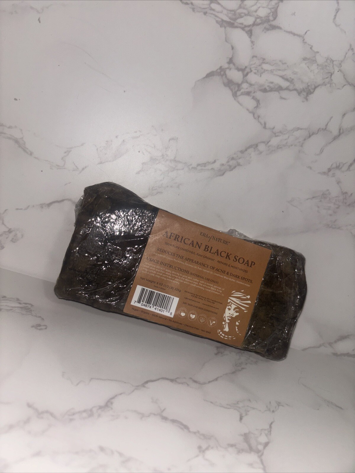 era of nature Best Raw ORGANIC AFRICAN BLACK SOAP, for Dry Skin and Skin Condit