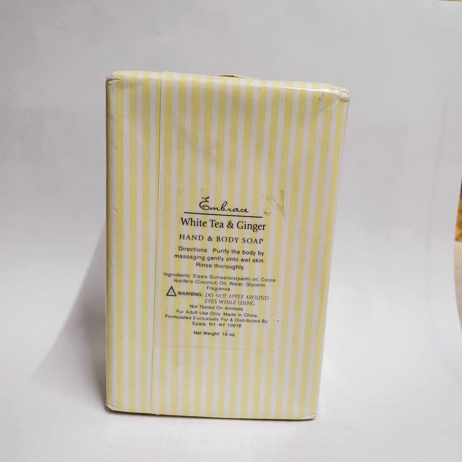 Embrace White Tea & Ginger Scented Soap Bar Chunk Hand And Body Purifying 10oz