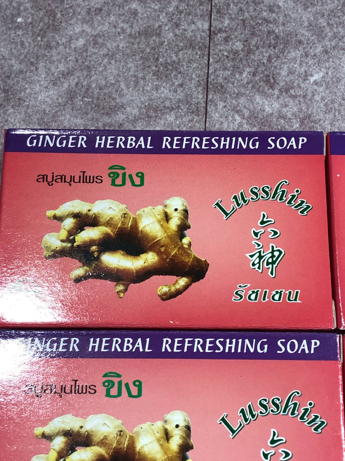 6x 125 gm refreshing Herbal Soap Made with Ginger, Thailand