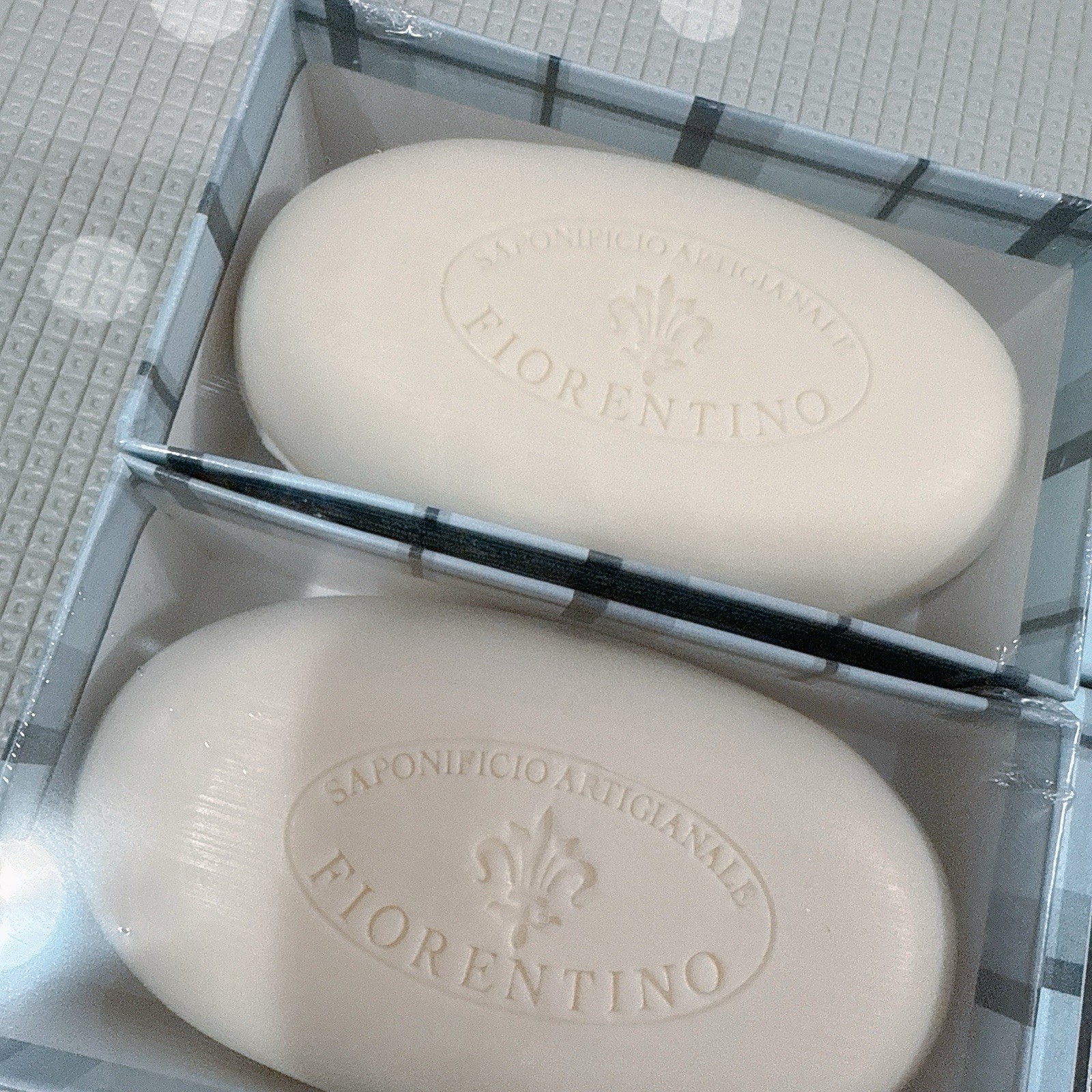 2 Box SAPONIFICIO ARGIANALE FIORENTINO MEN BAR Soap 10.5oz Italy WHITE MUSK