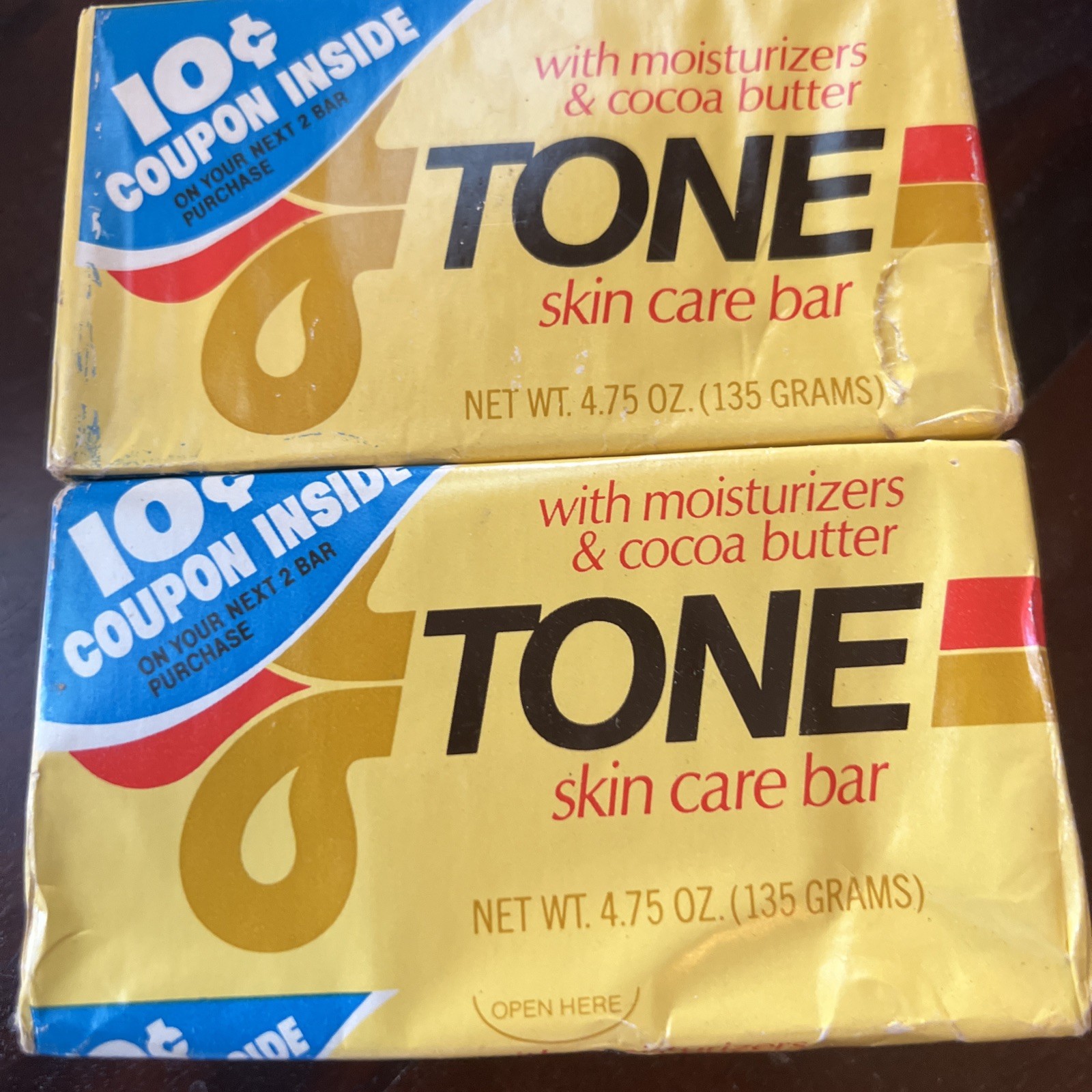 2 Tone Original Cocoa Butter Bar Soap 4.75Oz LARGE Sealed New Vintage