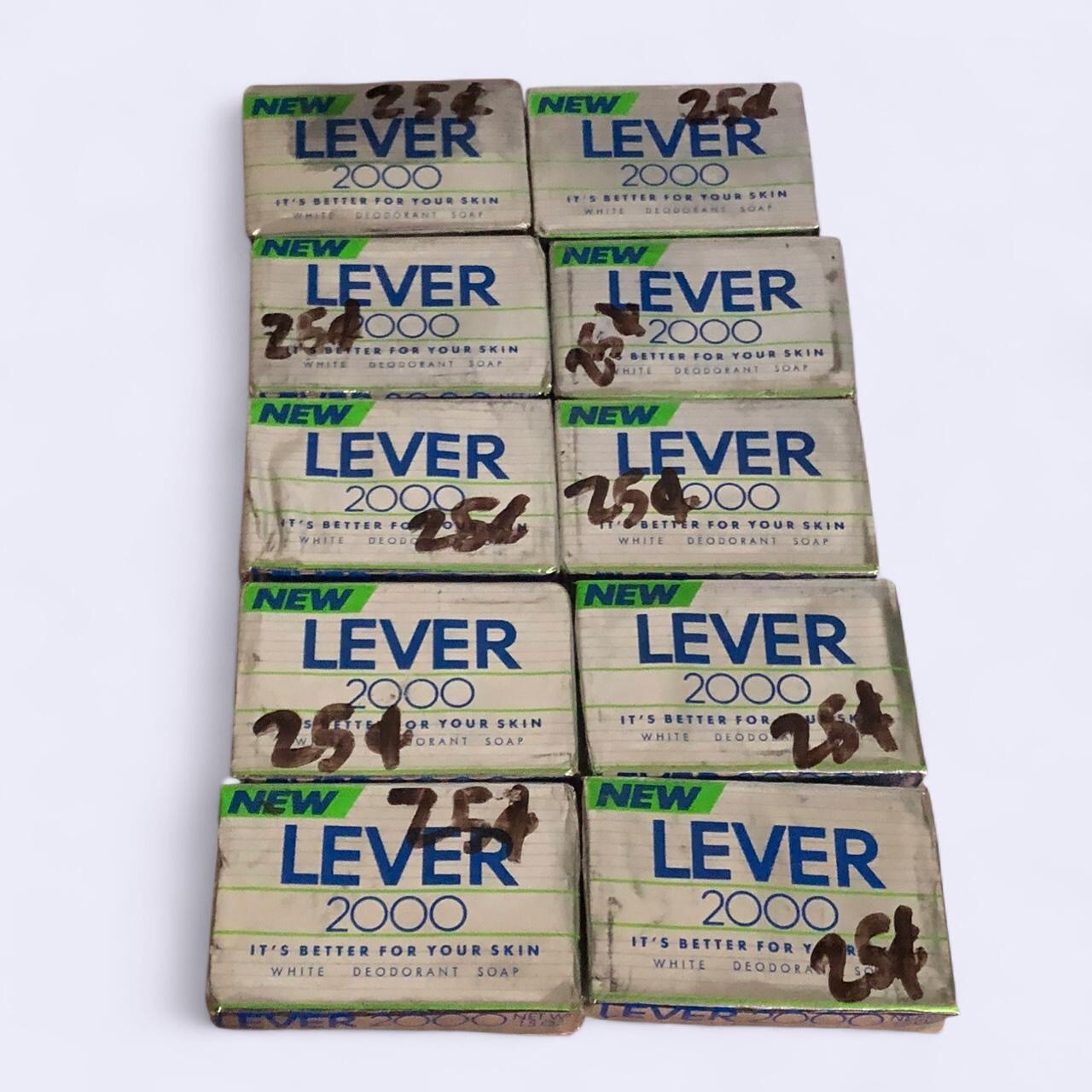 VTG Lever 2000 Deodorant Soap Silver Box Original Bath Bar 5oz Lot of 10 New!!