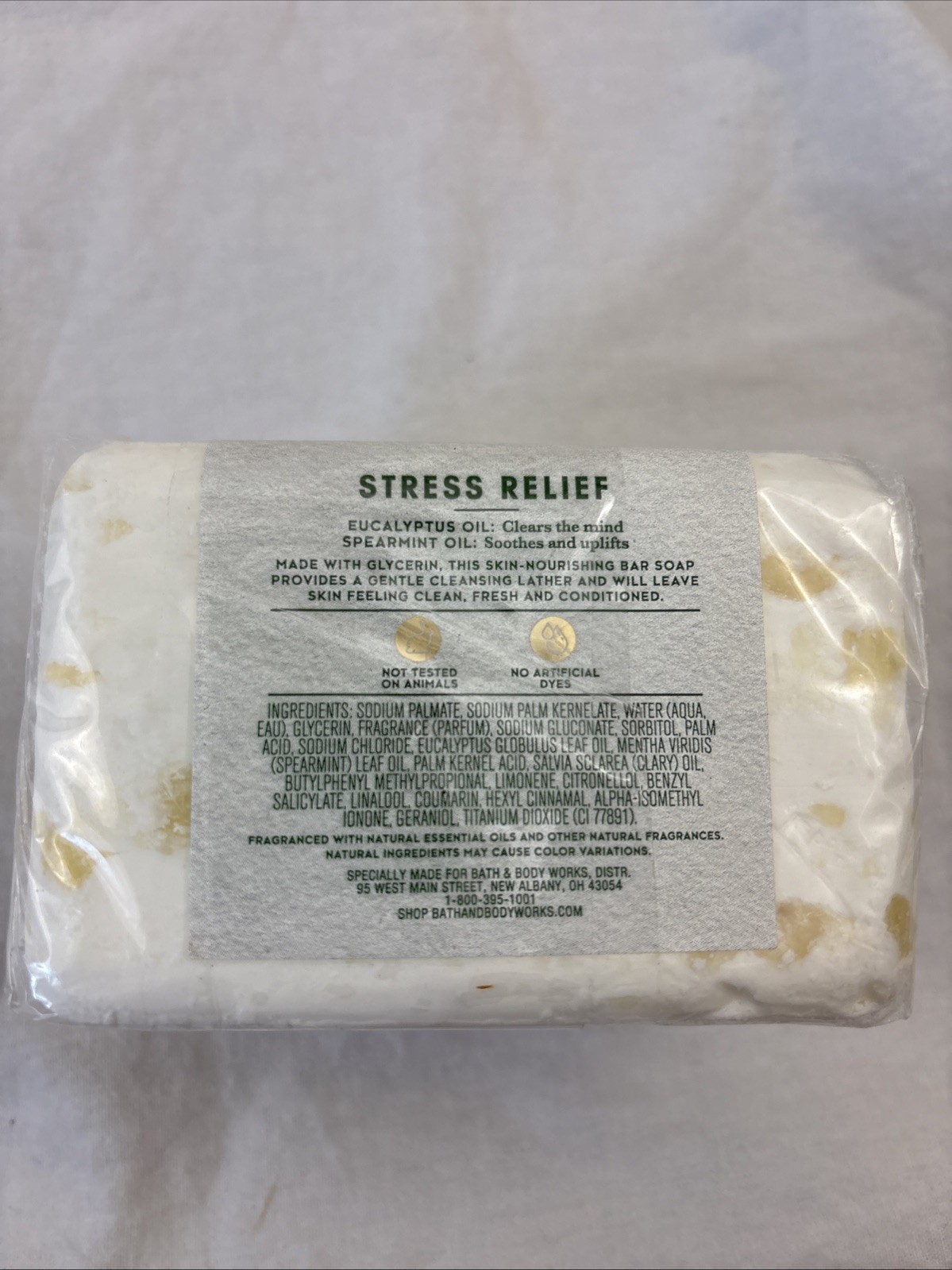 2 Bath & Body Works Stress Relief Eucalyptus Spearmint Nourishing Bars Soap