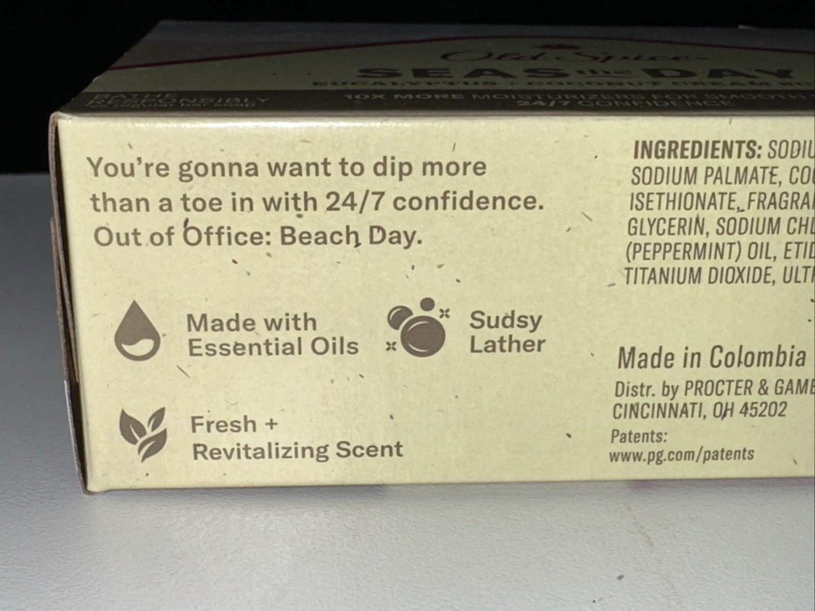 4 BARS–Old Spice Bar Soap SEAS THE DAY Eucalyptus & Coconut Cream 5oz