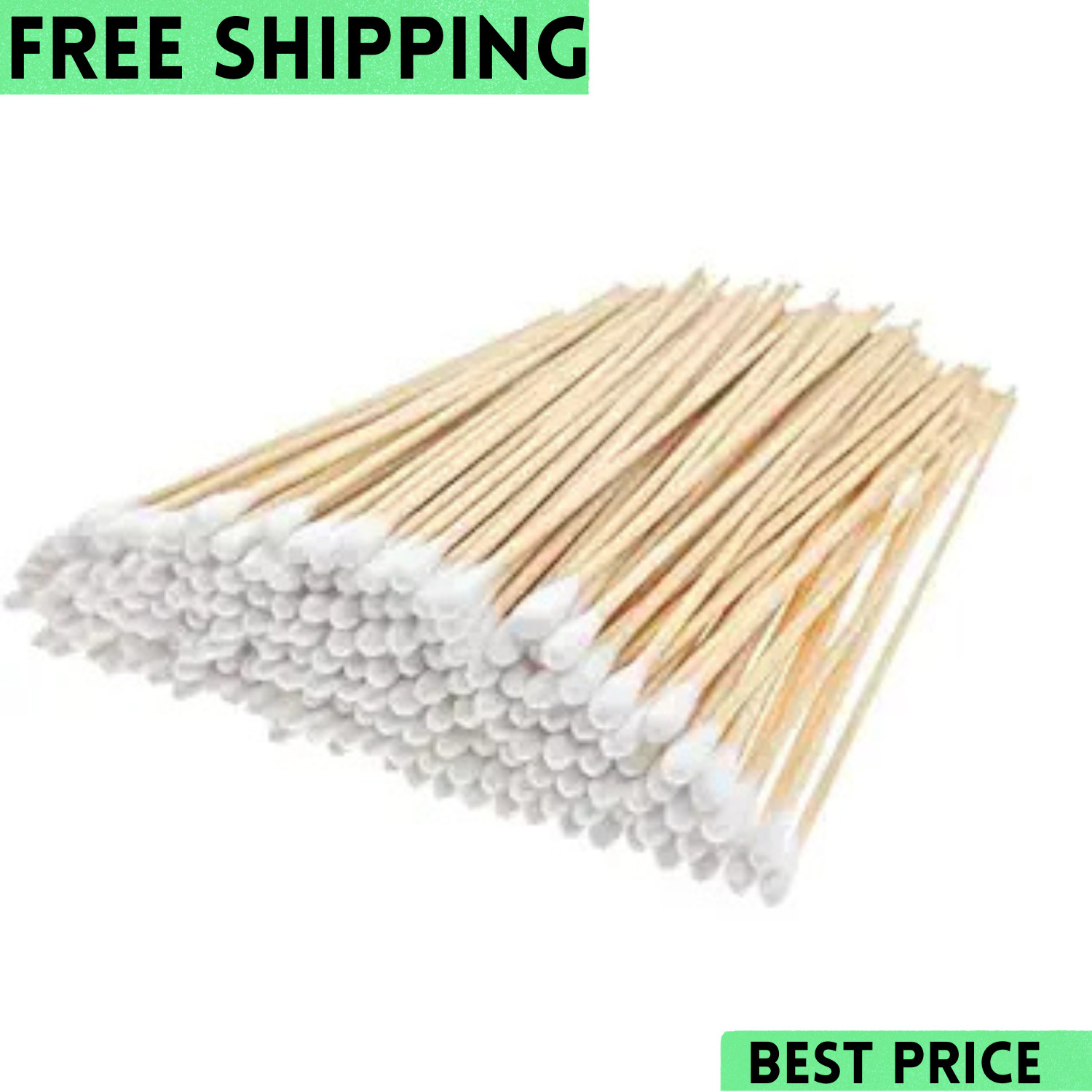200pc Cotton Swabs Swab Q-tips 6″ Long Wood Medical Grade Manufacturer Sealed